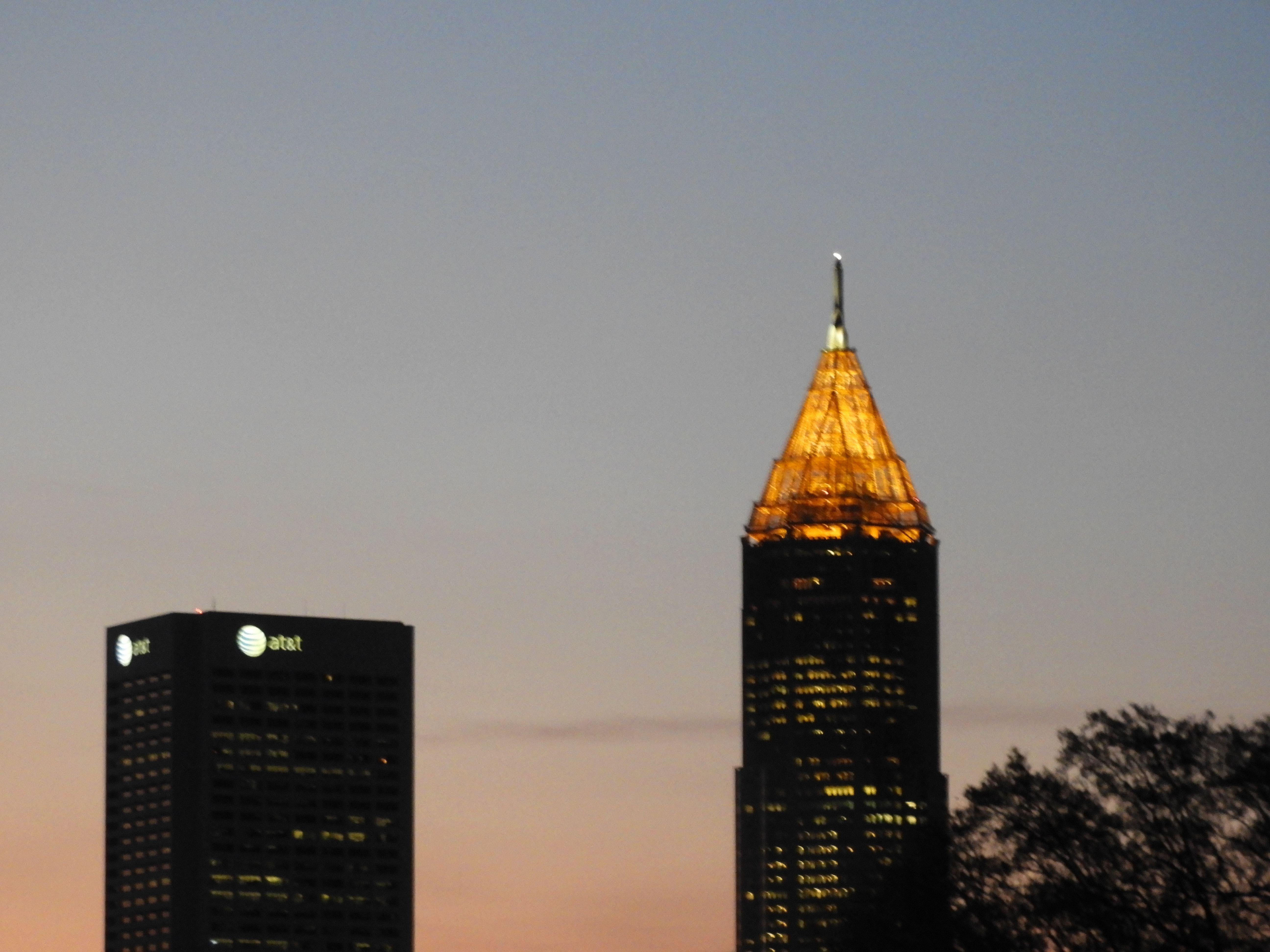Early morning view of buildings in Atlanta Georgia