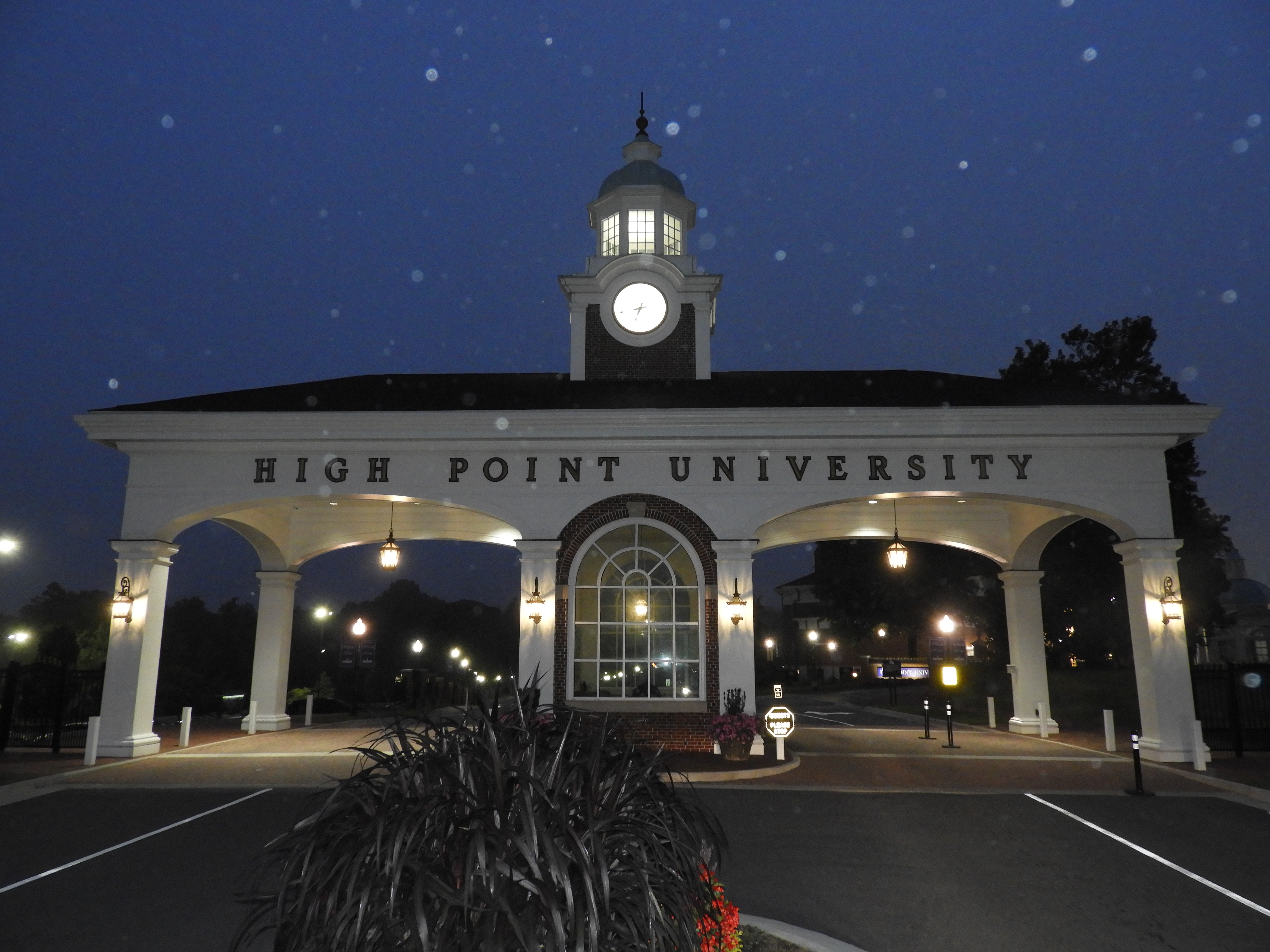 An entrance to High Point University in High Point North Carolina