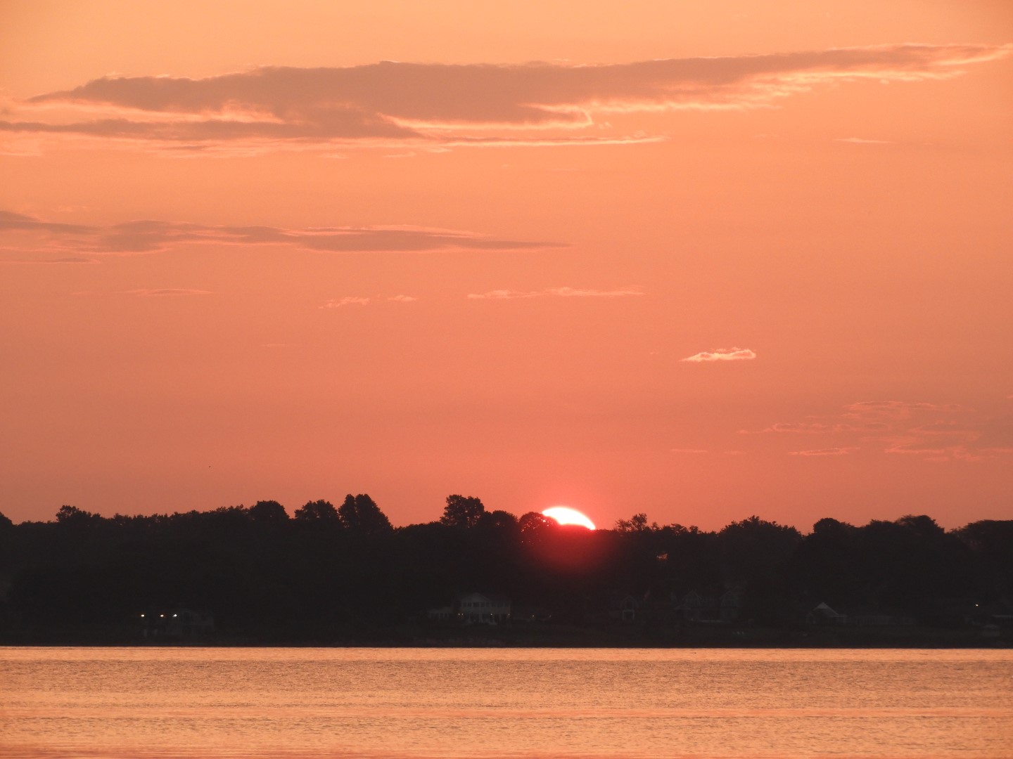 Sunrise at Sandy Point Beach in Rhode Island