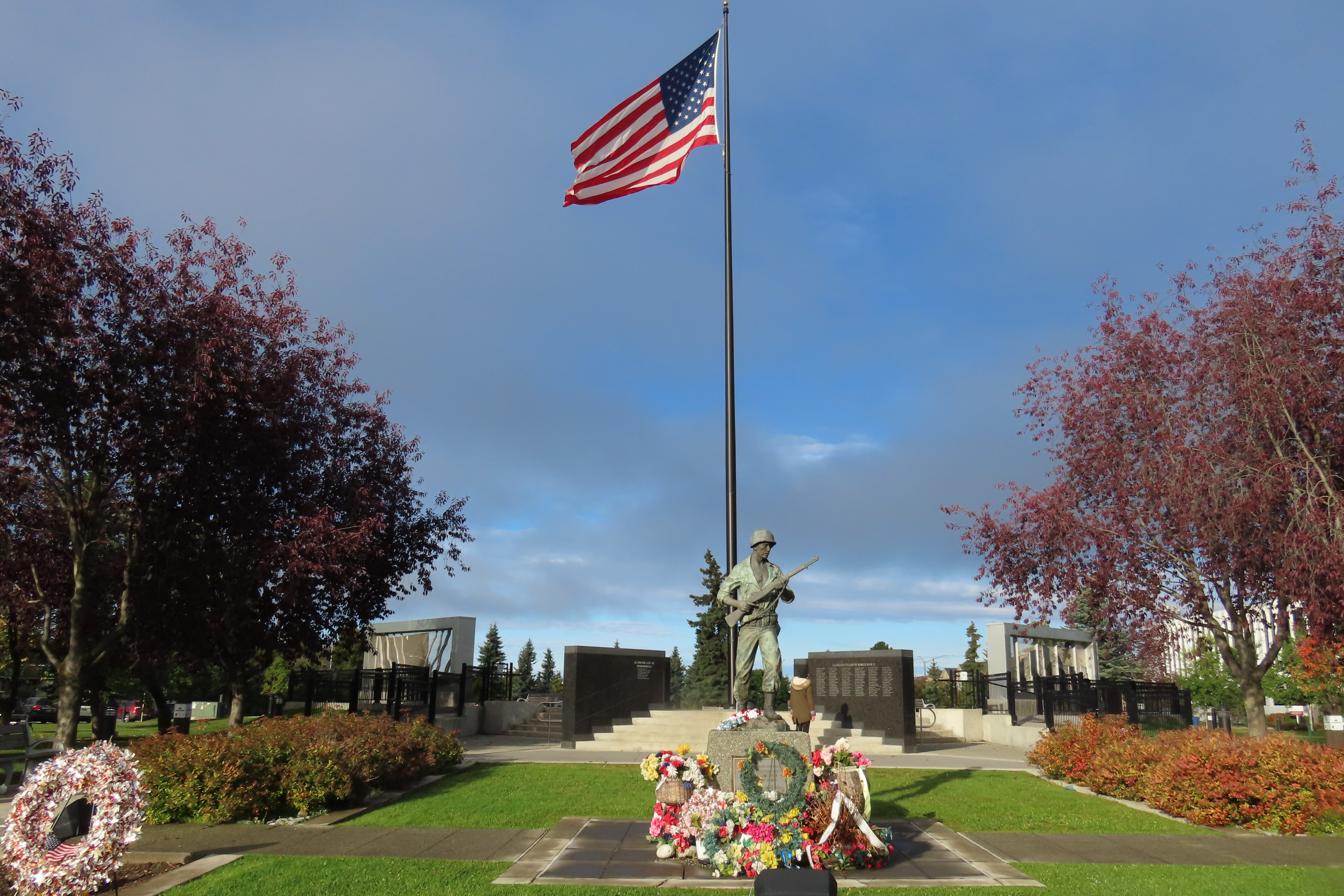 Alaska Veterans Memorial in Centennial Park in Anchorage Alaska