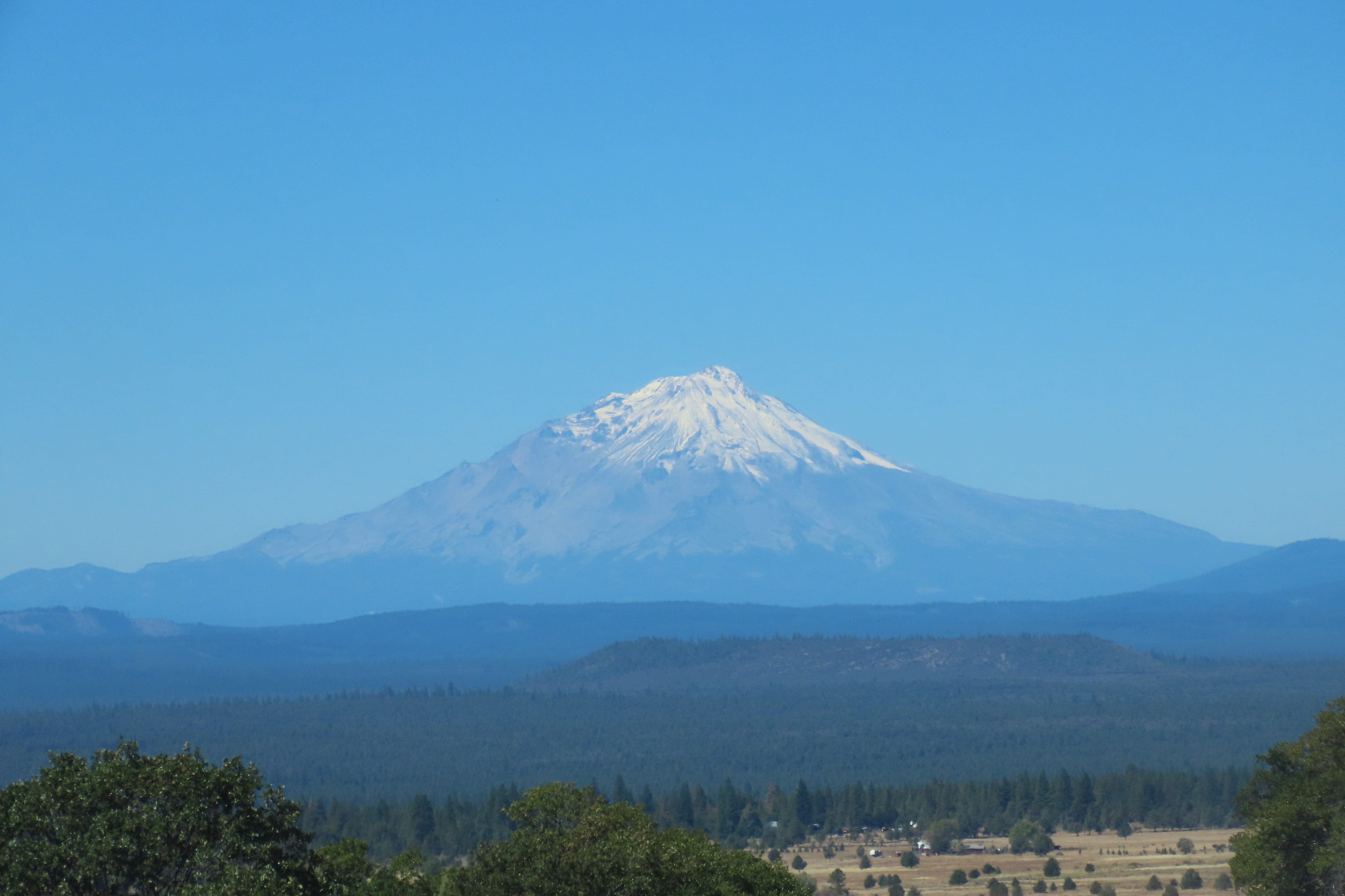 Mount Shasta looking west in northern California