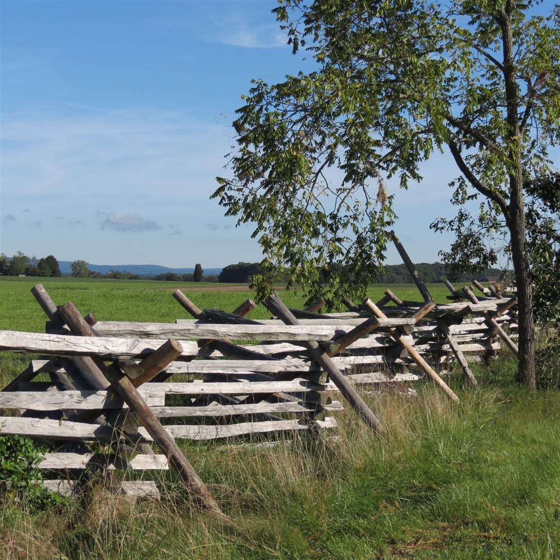 Farm fence in Gettysburg, Pennsylvania