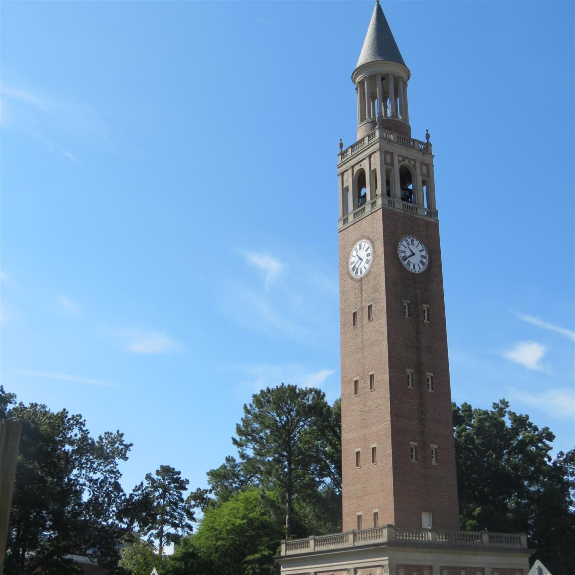 University of North Carolina Bell Tower in Chapel Hill