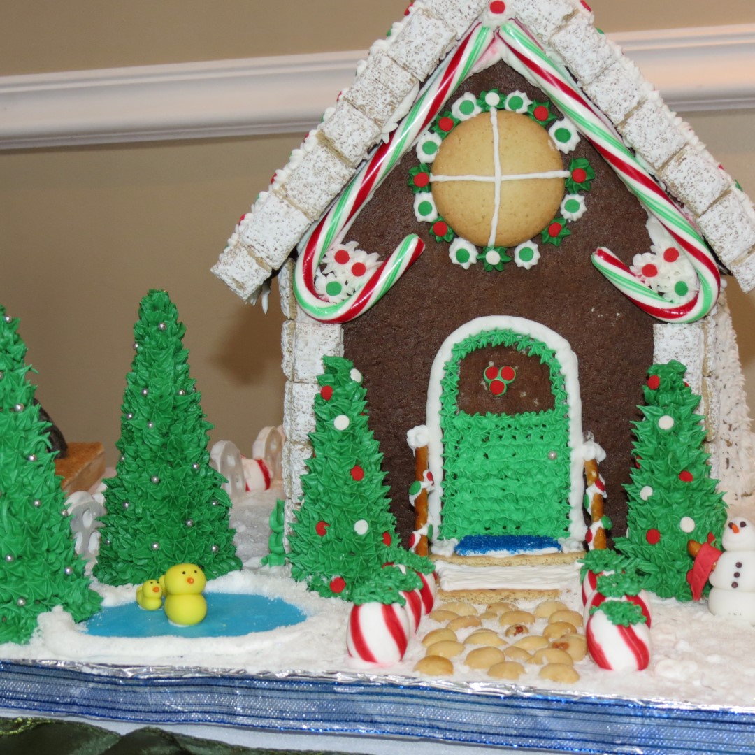 Kid-made Gingerbread House in Lawrence, Kansas