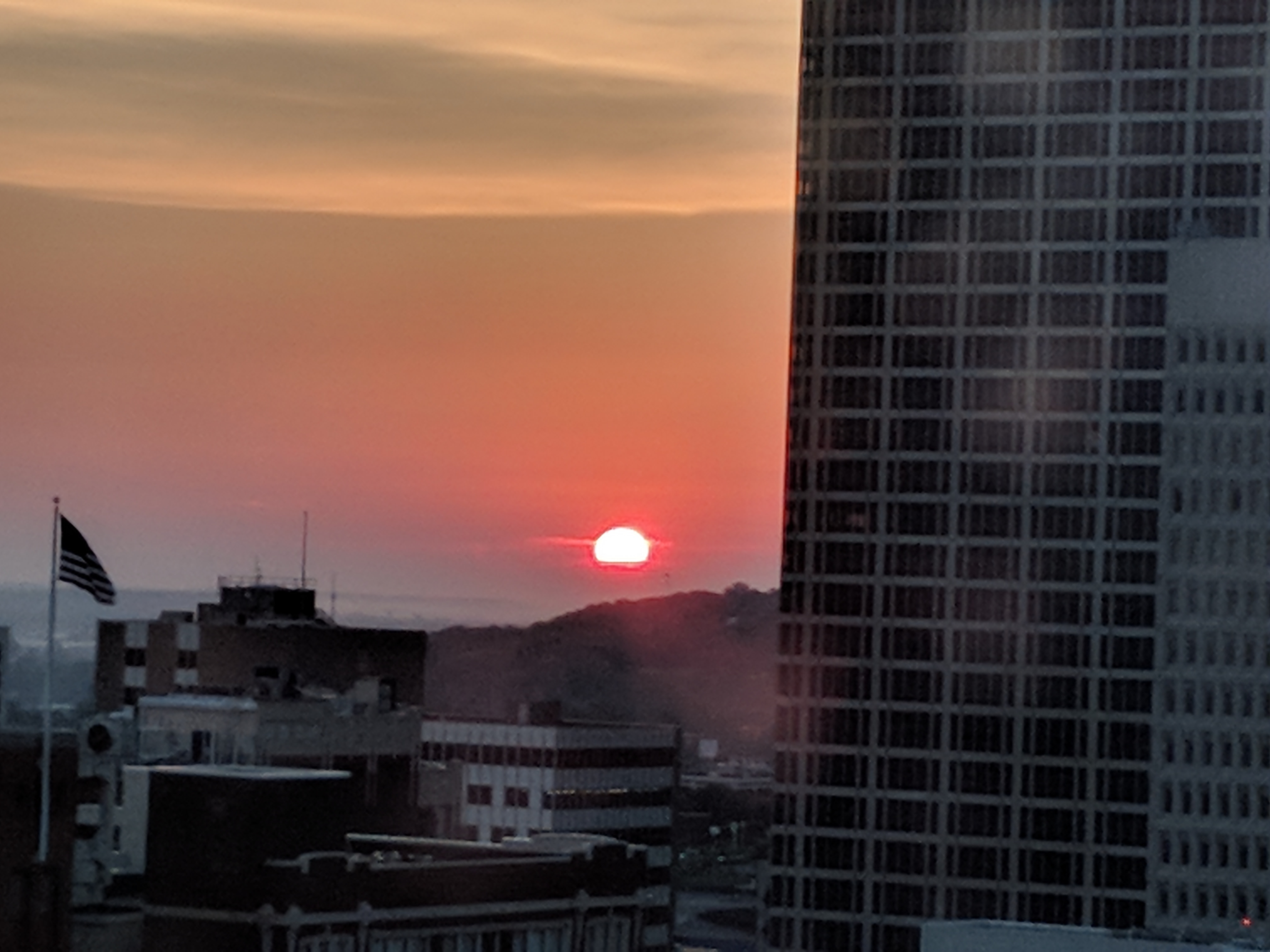 Sunrise from downtown Kansas City 05-29-2018