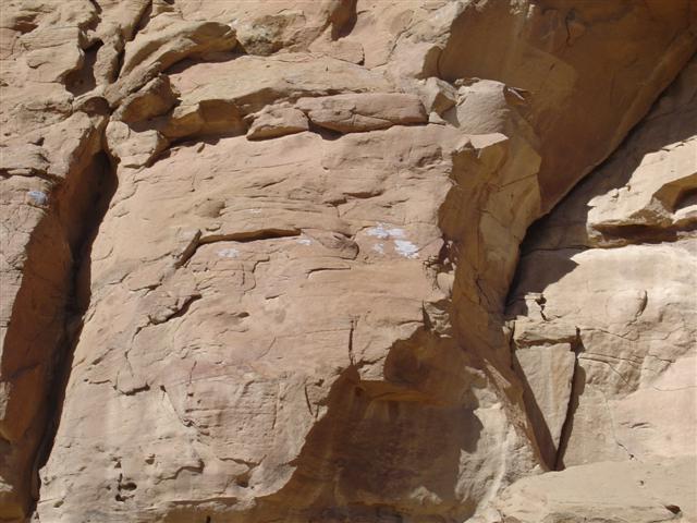 Petroglyphs (aka. stone art) high on the Chaco cliffs (3 of 3) (#1105)