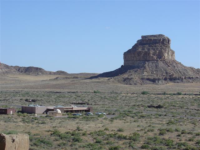 Chaco Visitor Center and the butte (#1106)