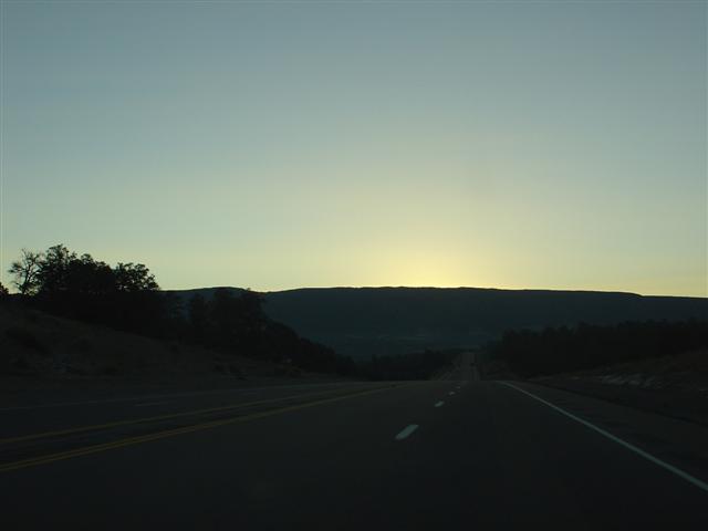 Almost sunrise north of Cuba, NM on highway 550 (#1120)