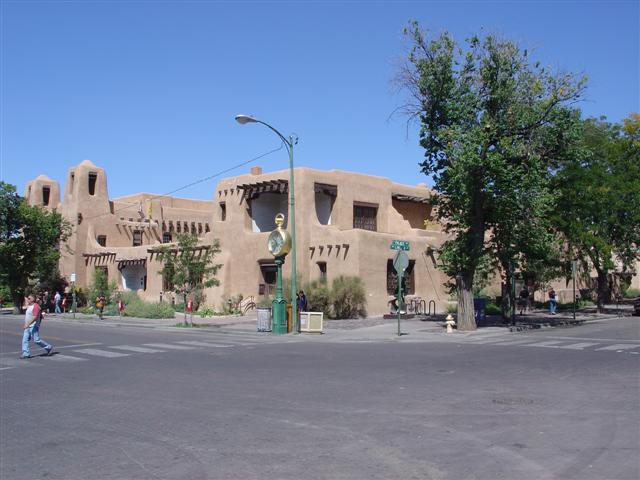 Typical architecture on Palace Street (and most of Santa Fe!) (3 of 3) (#1192)