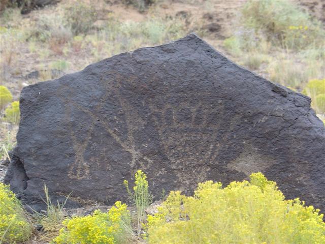 Petroglyphs found on the trails at Boca Negra Canyon (4 of 5) (#1300)