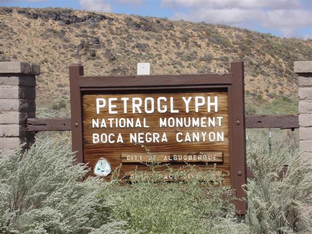 Entrance sign at Boca Negra Canyon (#1378)