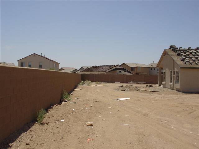 The New House, exterior view looking away from the back yard (#1702)
