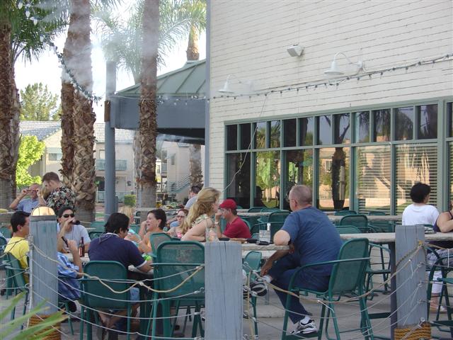 View of outdoor diners (and misters) at Valle Luna (#1646)