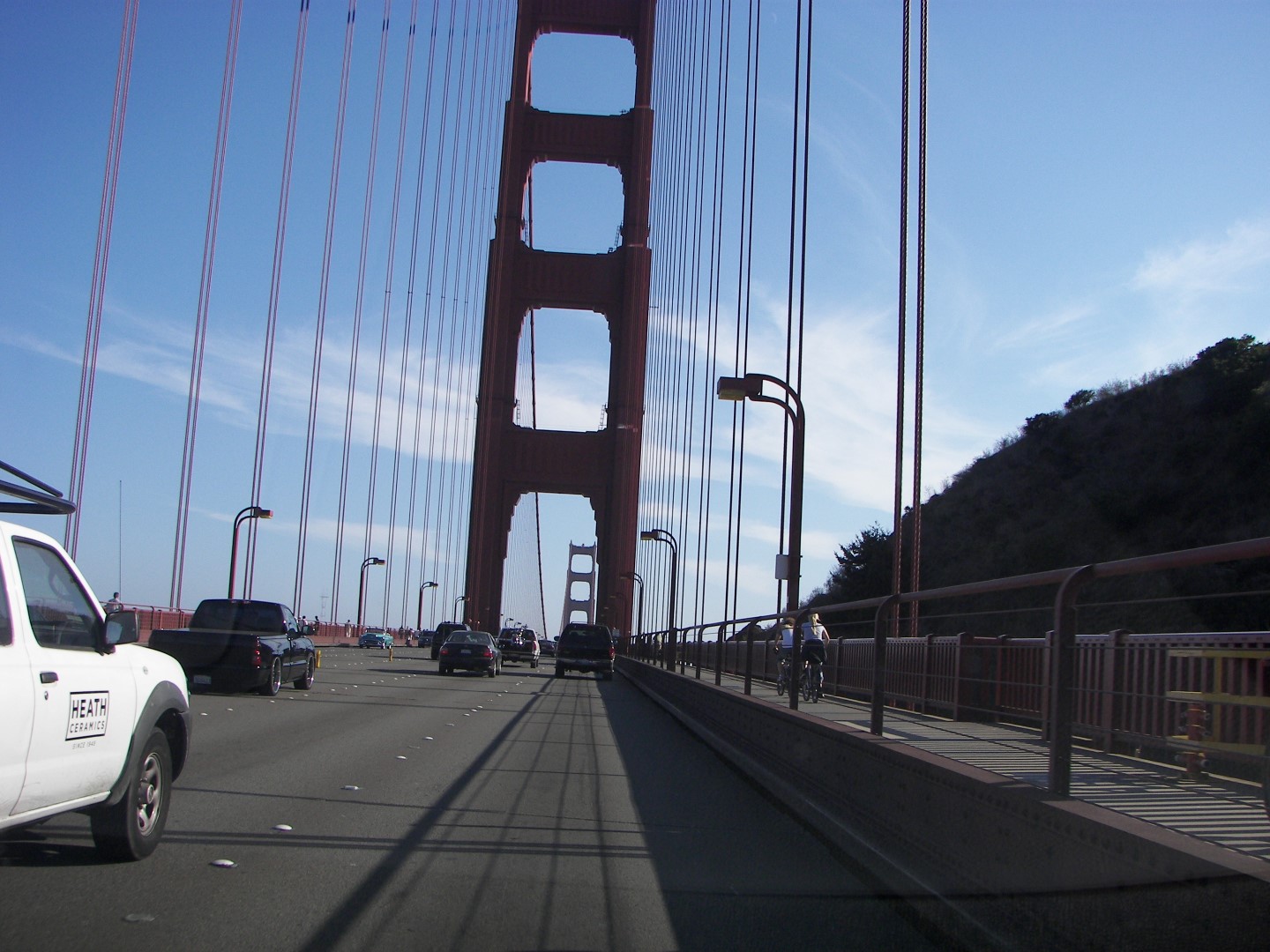 Driving north on the Golden Gate Bridge  3 of  5 (#0851)
