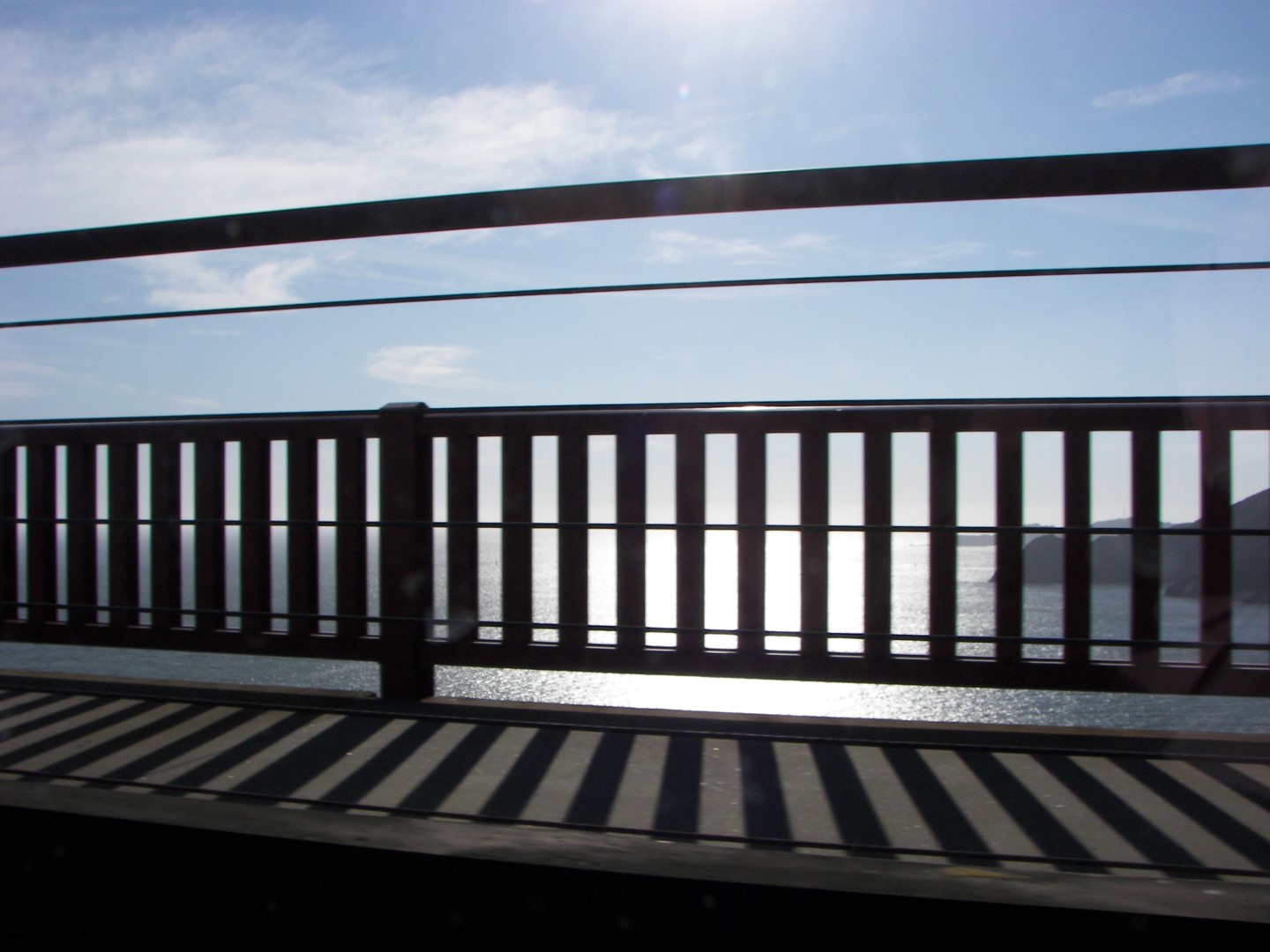 Driving north on the Golden Gate Bridge  4 of  5 (#0852)