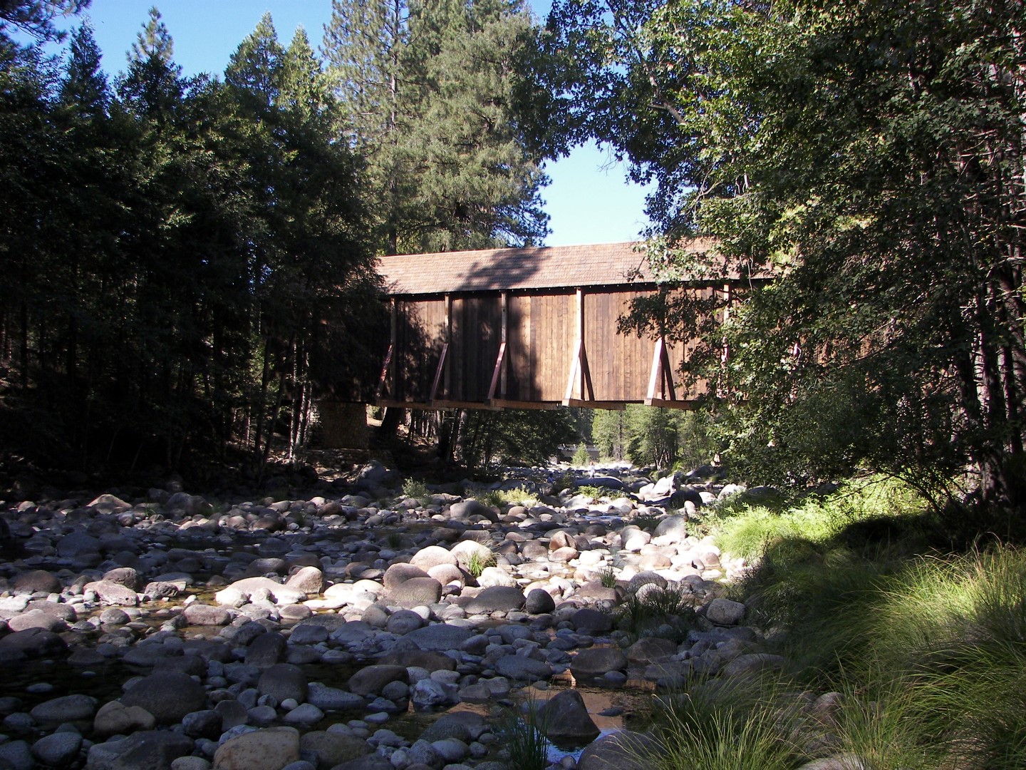 Walking along a rocky stream in Yosemite National Park  1 of 18 (#0856)