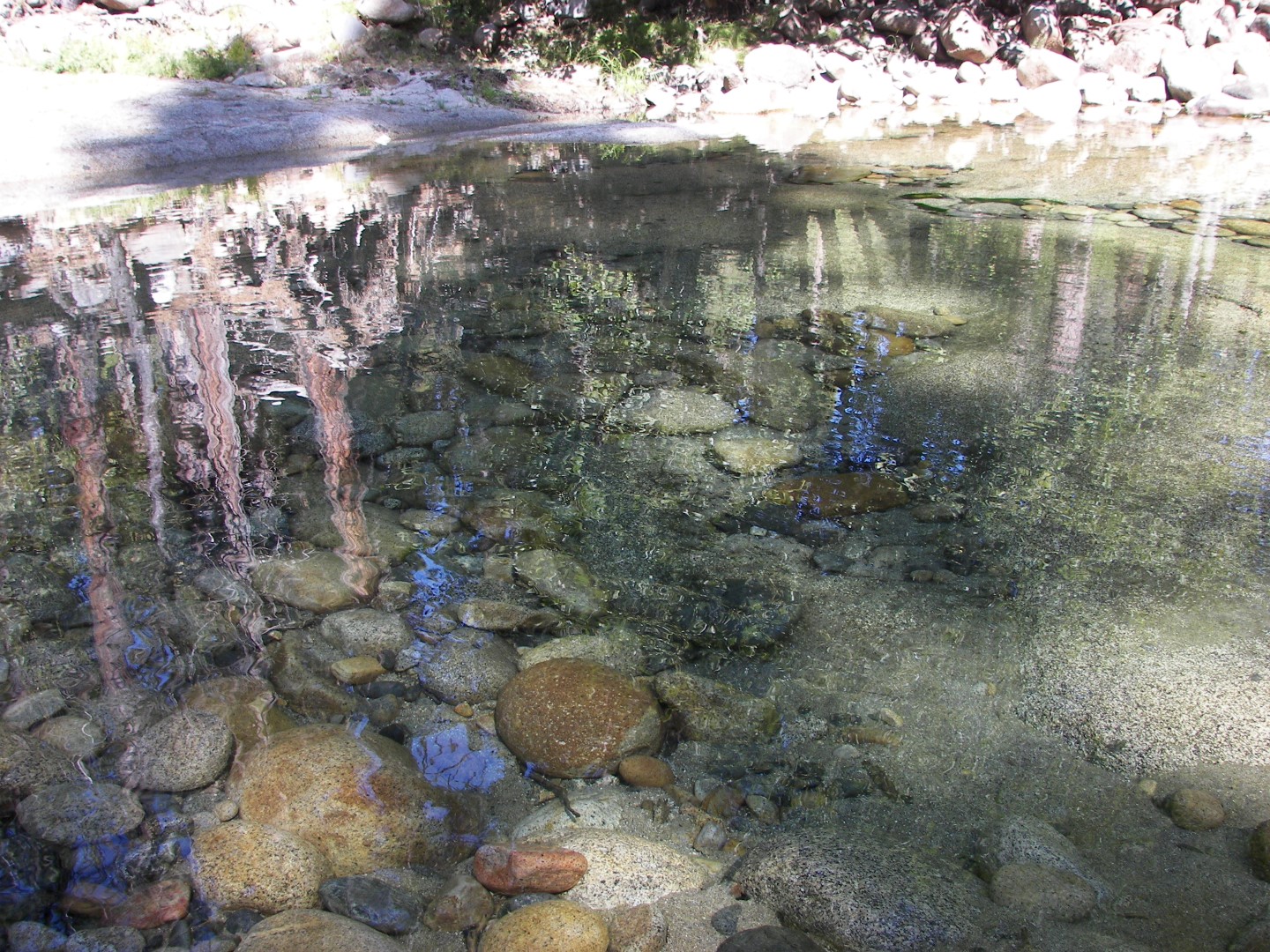 Walking along a rocky stream in Yosemite National Park  5 of 18 (#0870)