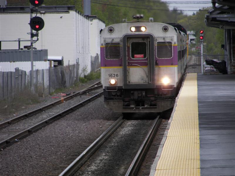 Commuter Train (called Lowell) heading to North Station #1 of 3 (#1435)