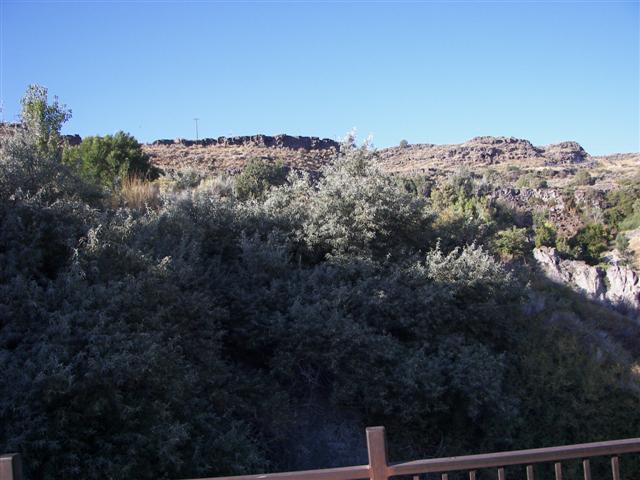Indicating how deep the gorge is at Shoshone Falls area east of Twin Falls ID #20 0f 32 (#3341)