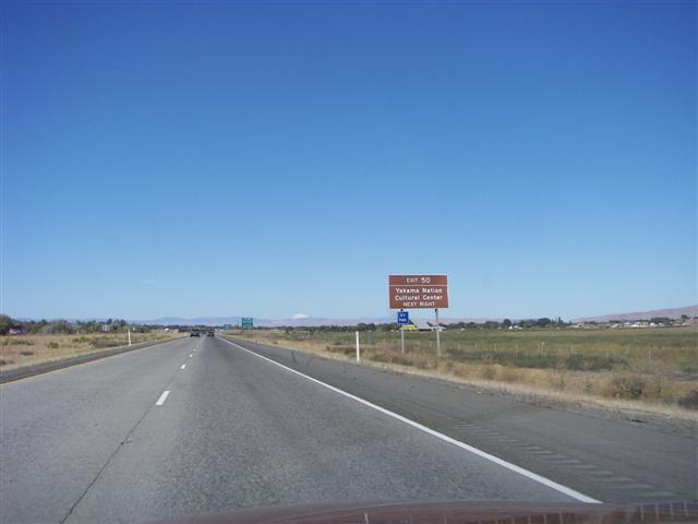 Snow capped Mt. Rainier in the distance from south of Yakima WA #2 of 2 (#3571)