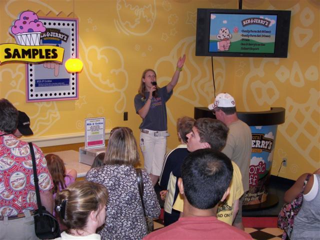 Ben and Jerrys test tasting room at end of tour #1 of 4 (#1473)