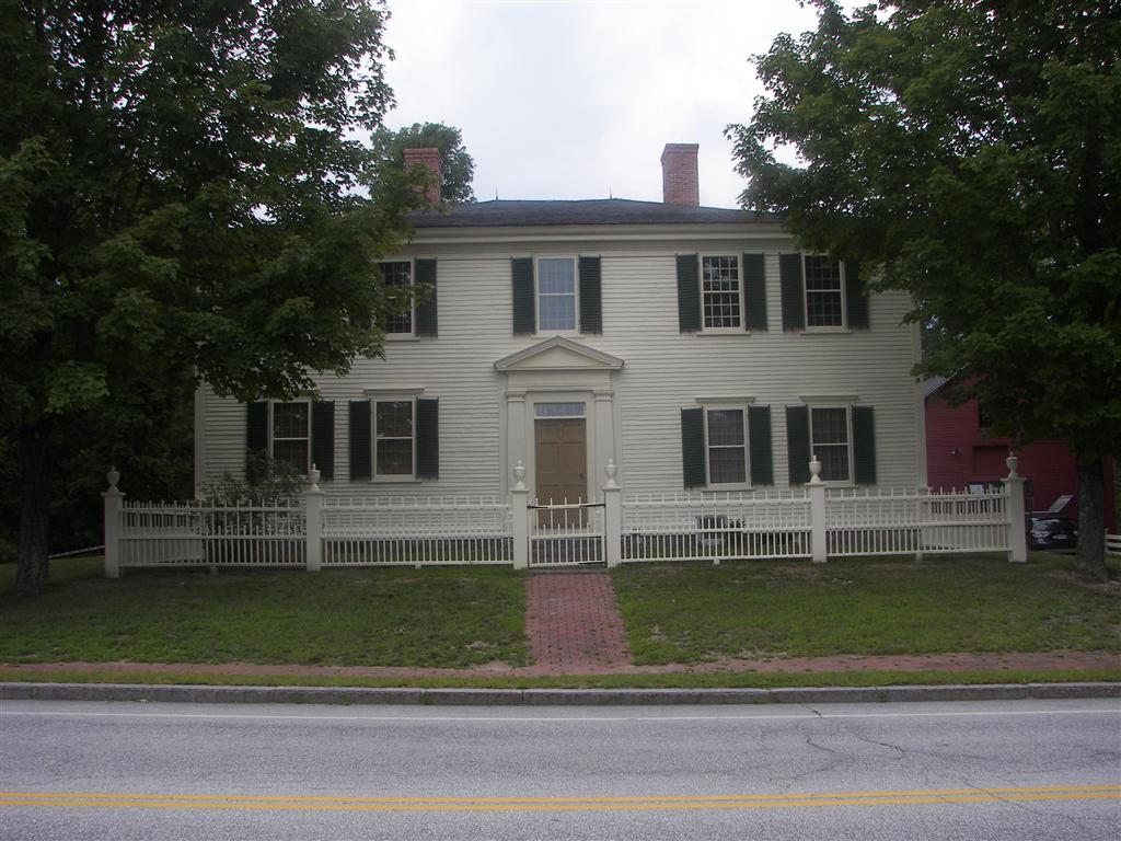 President Franklin Pierce childhood home in Hillsborough NH: #1 of 2 front views (#1972)