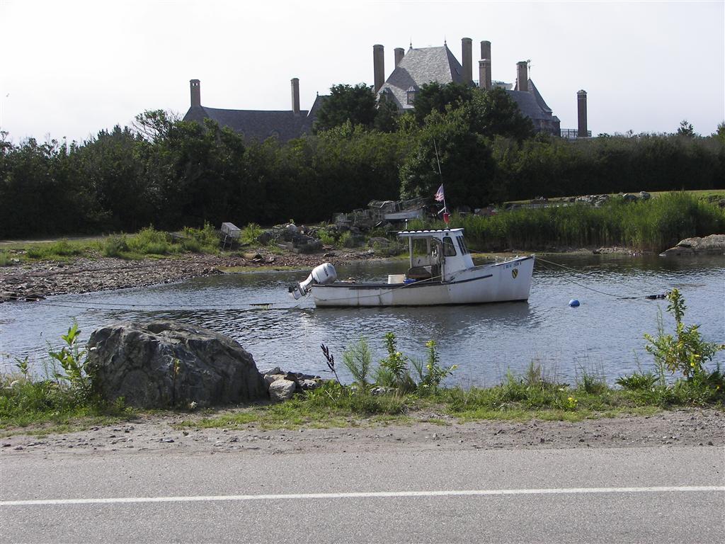 Mansion and boat at cove along Ocean View Drive (#2013)
