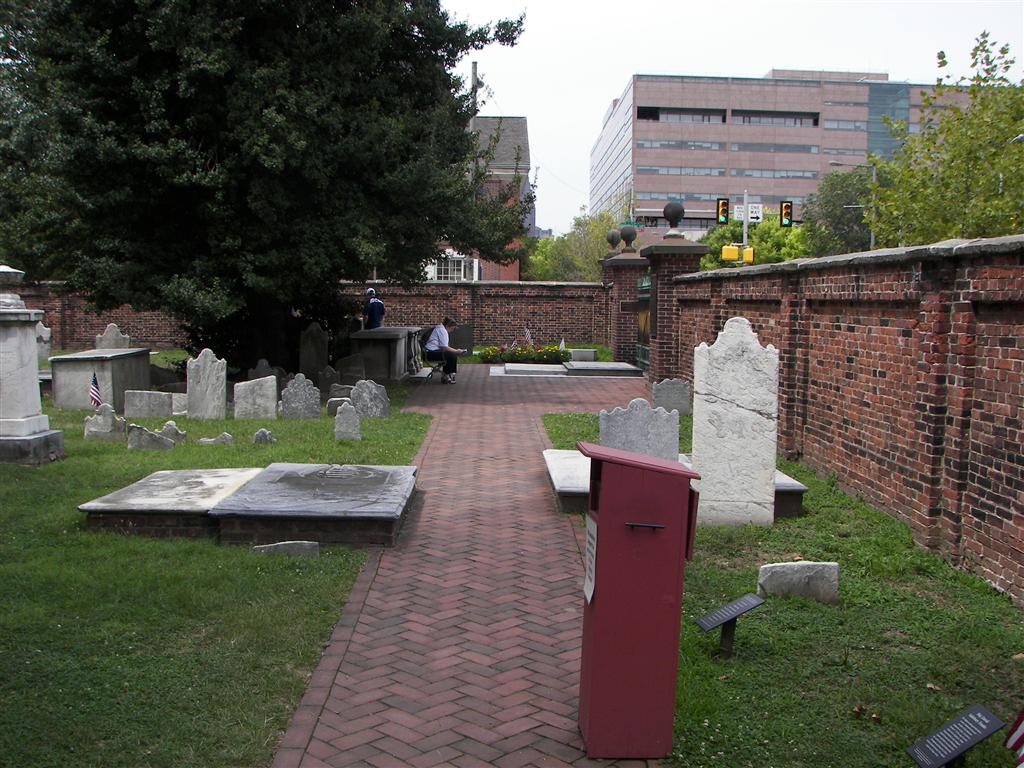 Franklin grave sites in corner of Christ Church burial ground (#2114)