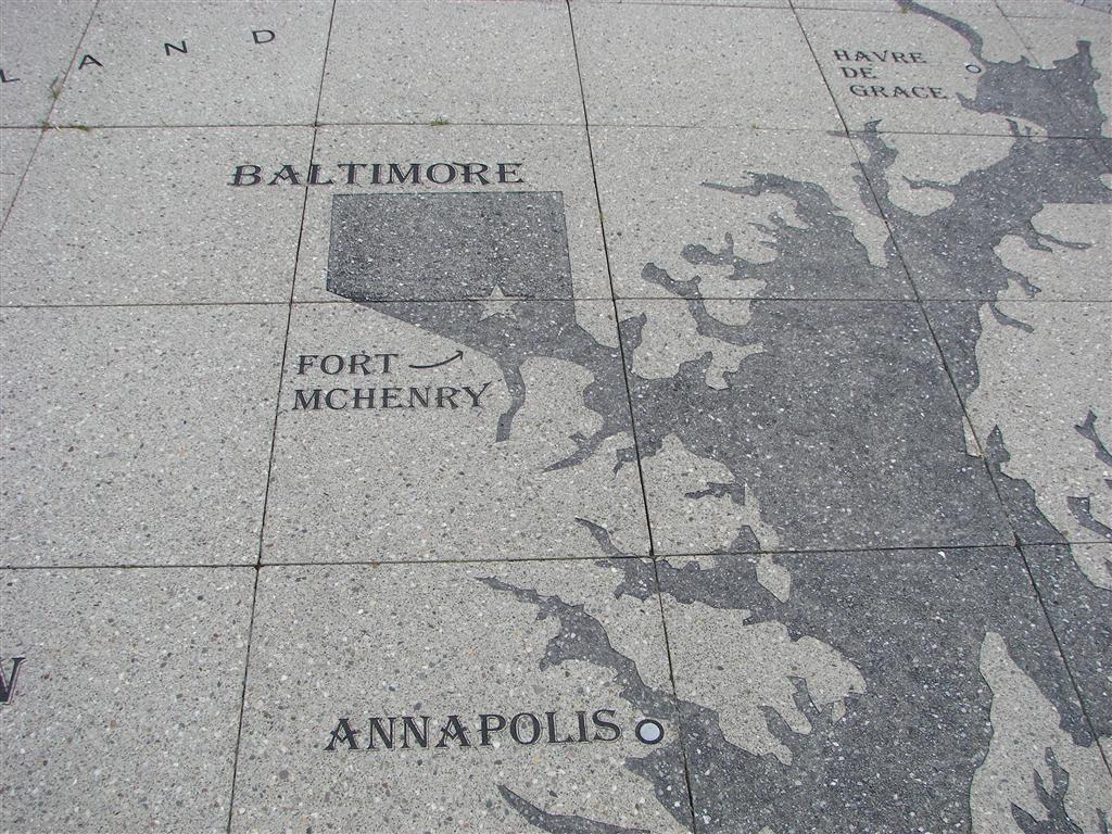 Ft. McHenry granite map of the area #2 of 2 (#2147)