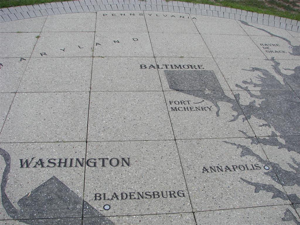 Ft. McHenry granite map of the area #1 of 2 (#2148)