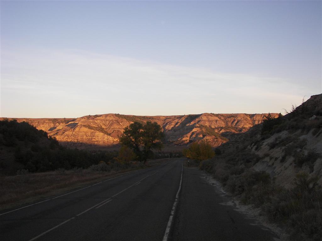 Scenery along the road through T. Roosevelt National Park South Unit 1 of  5 (#2521)