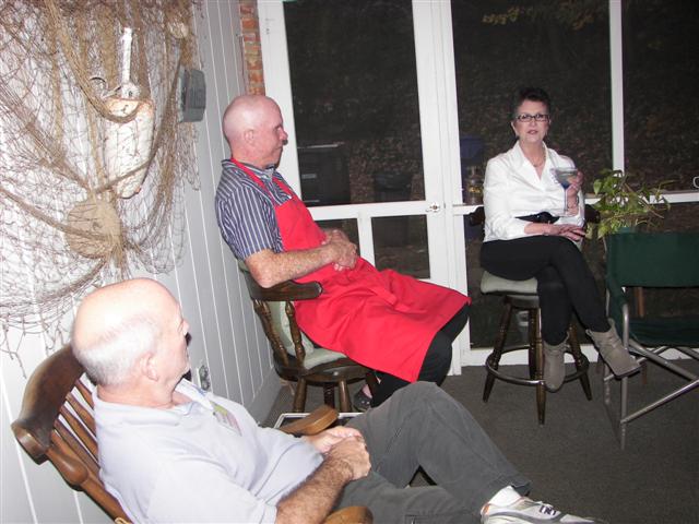 Richard Schechner (Significant other of Karen Knudsen) with Kevin Knudsen and Lelie Abraham (these two are cousins) (  5 of 33) (#2812)