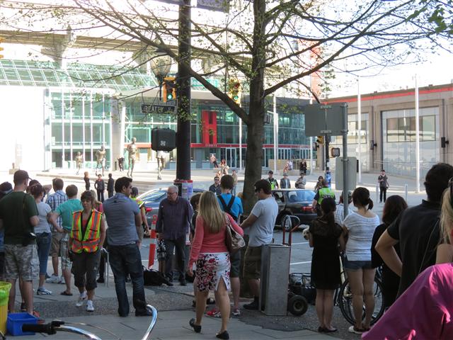 Filming of a scene in tv show Continuum ( 3 of 14) (#0870)
