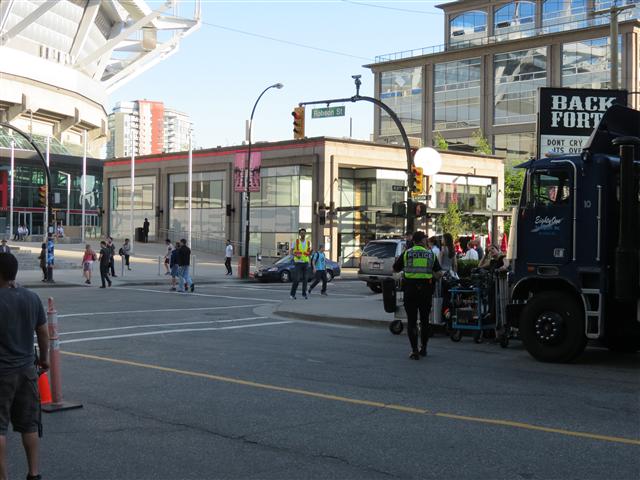 Filming of a scene in tv show Continuum ( 7 of 14) (#0874)
