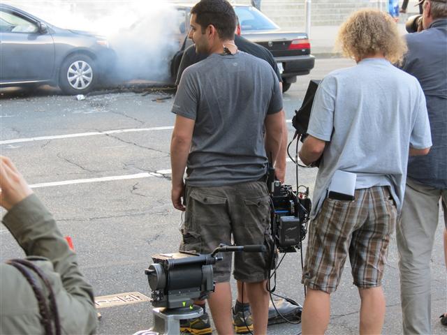 Filming of a scene in tv show Continuum ( 11 of 14) (#0878)