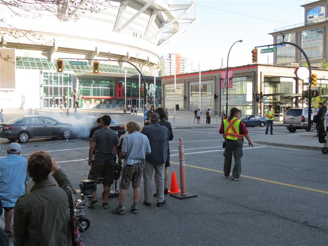 Filming of a scene in tv show Continuum ( 12 of 14) (#0879)