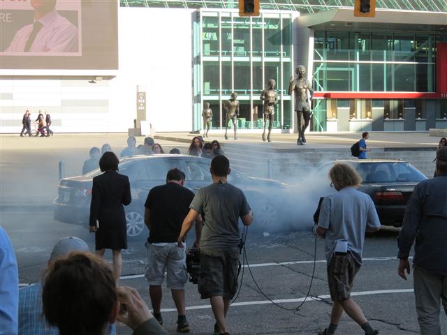 Filming of a scene in tv show Continuum ( 13 of 14) (#0880)