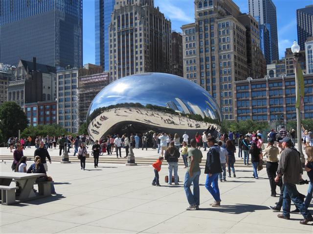 The Bean in Millenium Park in Chicago IL 3 of 6 (#1237)