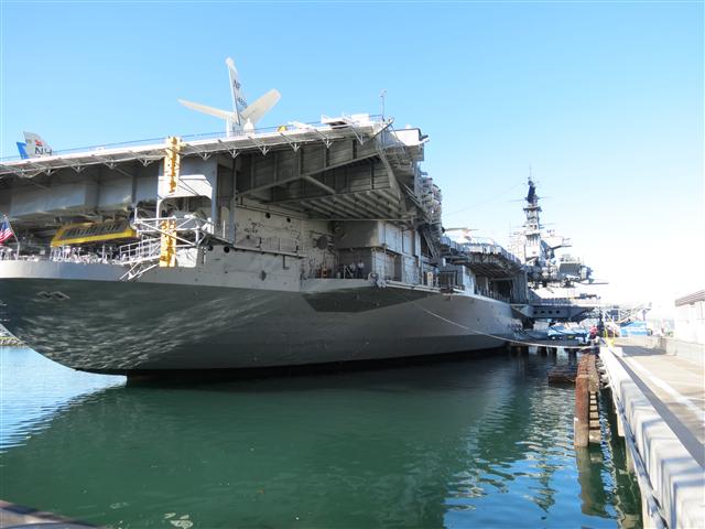 From the outside on the Midway Aircraft Carrier in San Diego  4 of 16 (#2106)