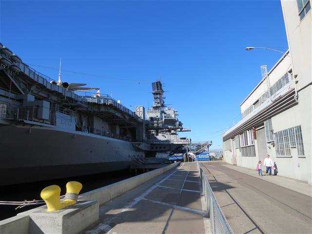 From the outside on the Midway Aircraft Carrier in San Diego  5 of 16 (#2107)