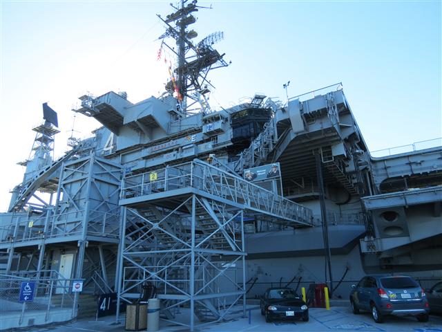 From the outside on the Midway Aircraft Carrier in San Diego 10 of 16 (#2113)