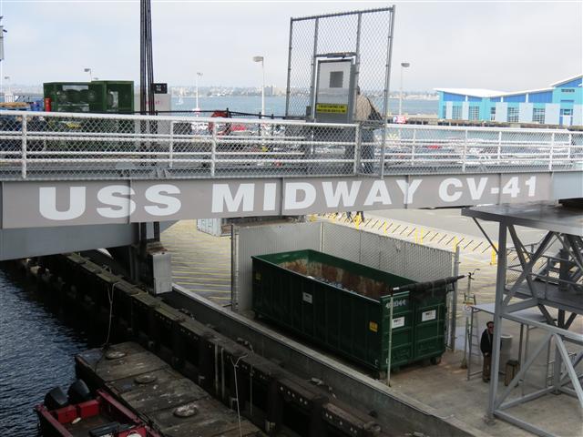 From the outside on the Midway Aircraft Carrier in San Diego  1 of 16 (#2165)