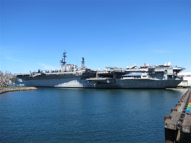 From the outside on the Midway Aircraft Carrier in San Diego  2 of 16 (#2178)