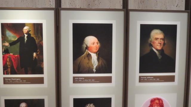 Some Presidential Portraits, including First Ladies, in the President Johnson Library in Austin  1 of 7 (#2377)