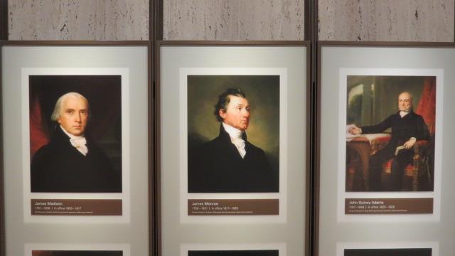 Some Presidential Portraits, including First Ladies, in the President Johnson Library in Austin  2 of 7 (#2378)