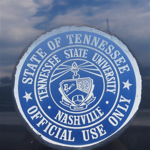 Sign on campus vehicle of Tennessee State University in Nashville 1 of 3 (#2848)