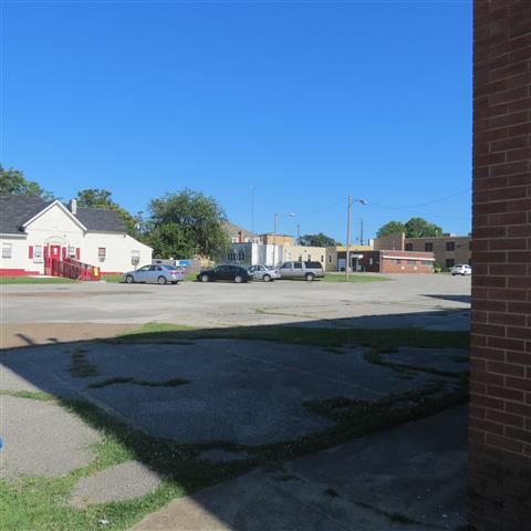 Old St. Marys Church, adjacent grade school gone, this is where we stood when we were at bat in kickball (#2862)