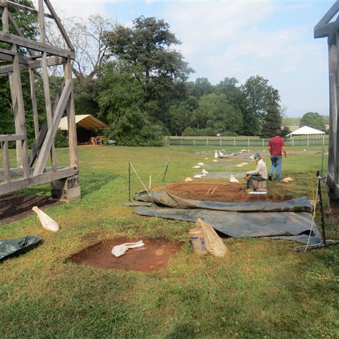 Archeological digging at President Madison Home near Orange VA  1 of 3 (#3232)