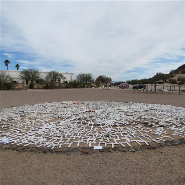 Outside Mission San Xavier Del Bac  2 of  9 (#4040)