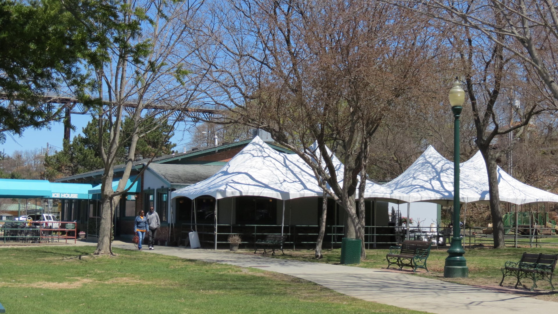 City park on Hudson River in Poughkeepsie NY  2 of 2 (#6632)